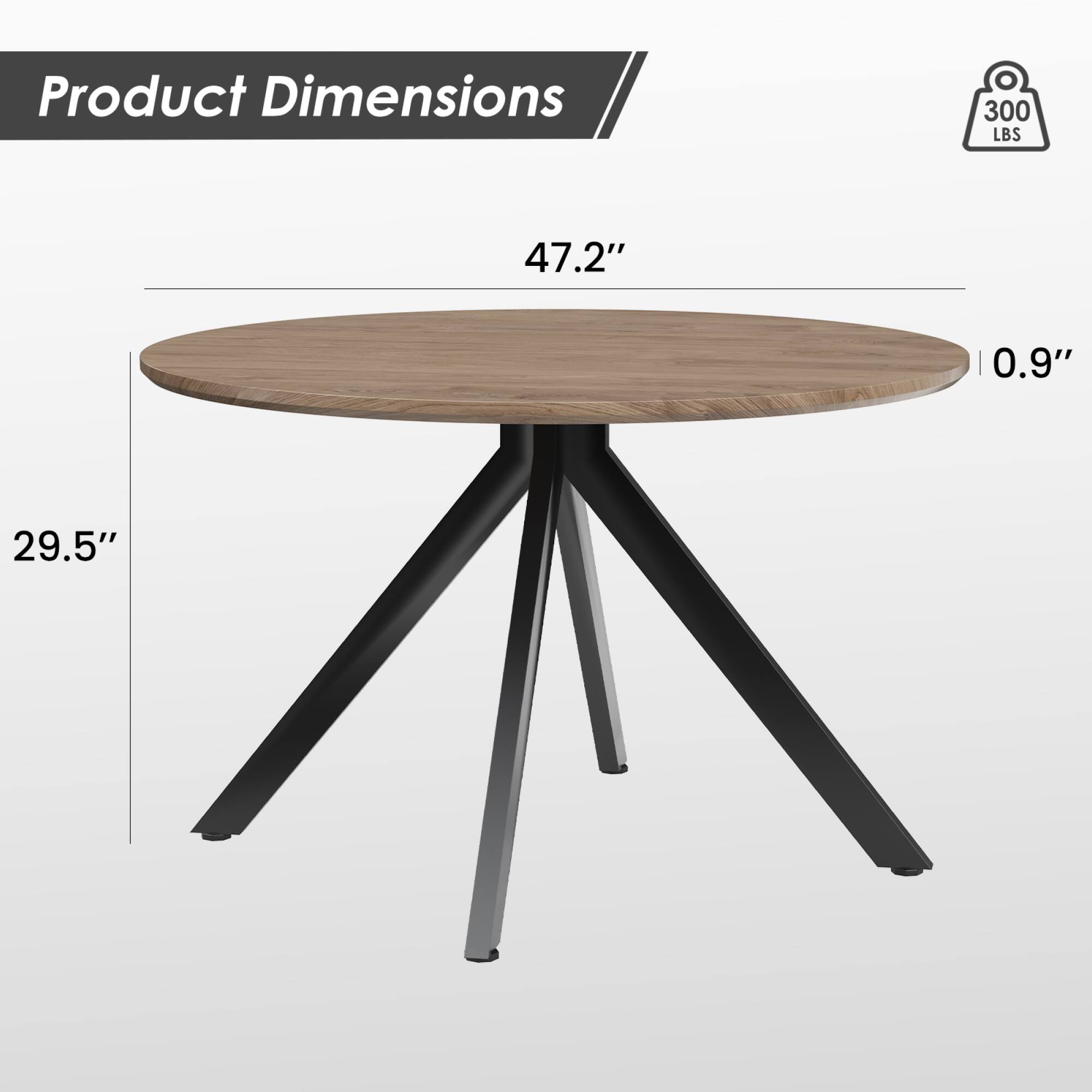 Product Dimensions  
300 LBS  
47.2"  
0.9"  
29.5"