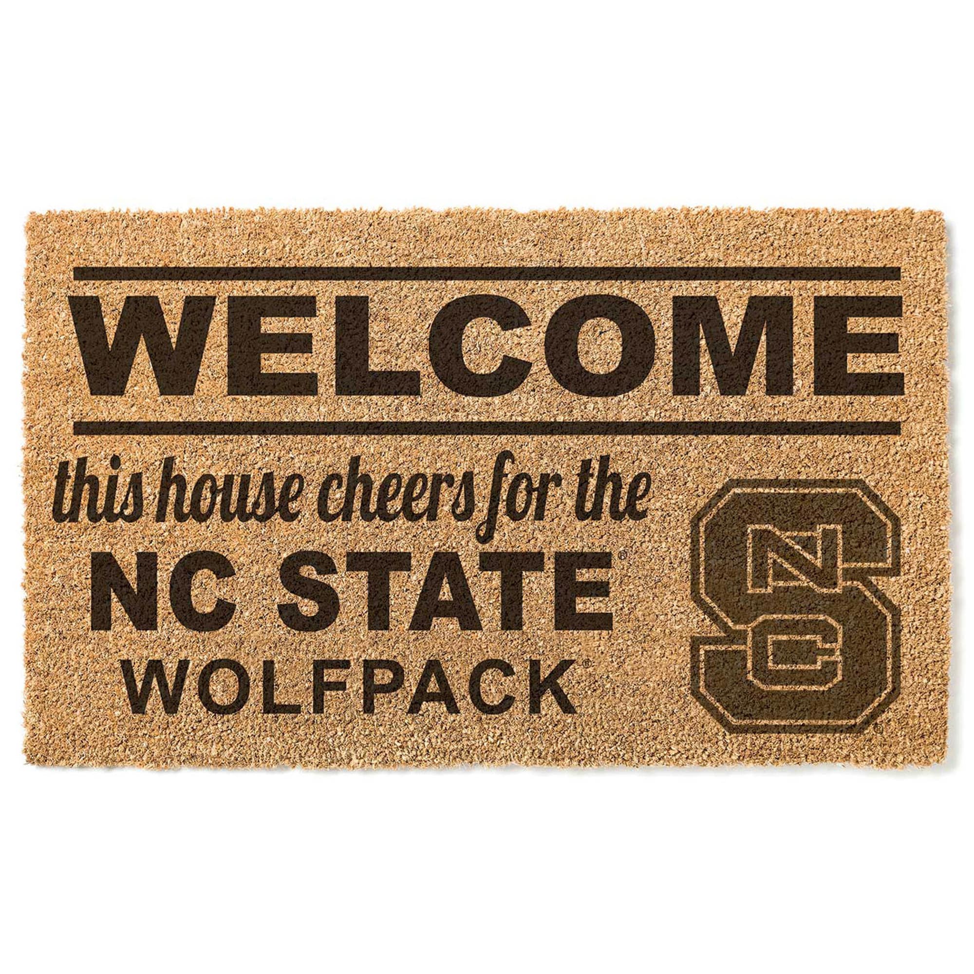 Jardine - NC State Wolfpack 18" x 30" Welcome Doormat - Brown