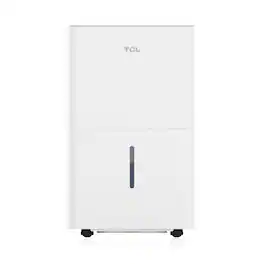TCL - 32 Pint 3000 Sq. Ft. Portable Dehumidifier, ENERGY STAR® Certified, Quiet Operation, Bucket or Continuous Drain - White