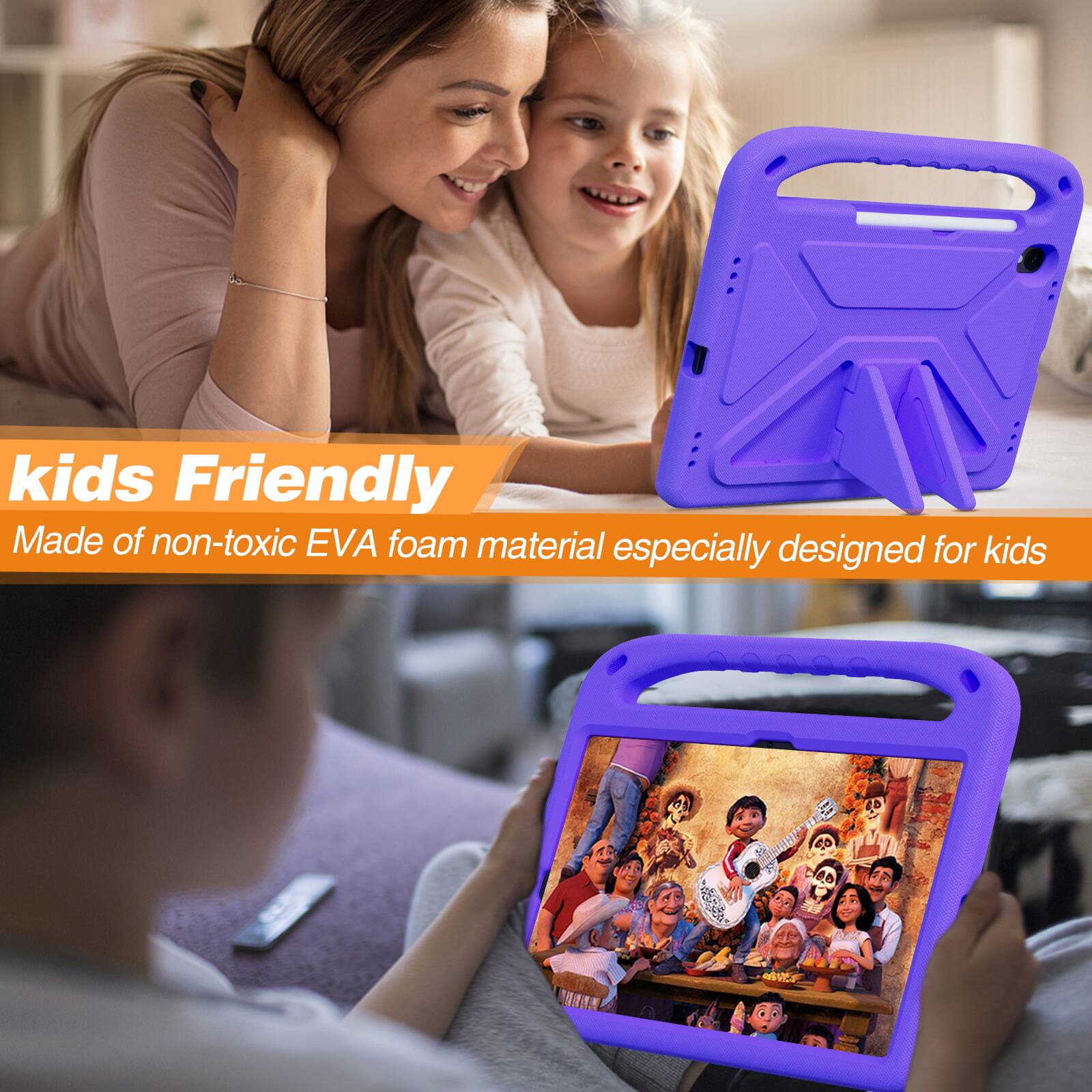 kids Friendly  
Made of non-toxic EVA foam material especially designed for kids