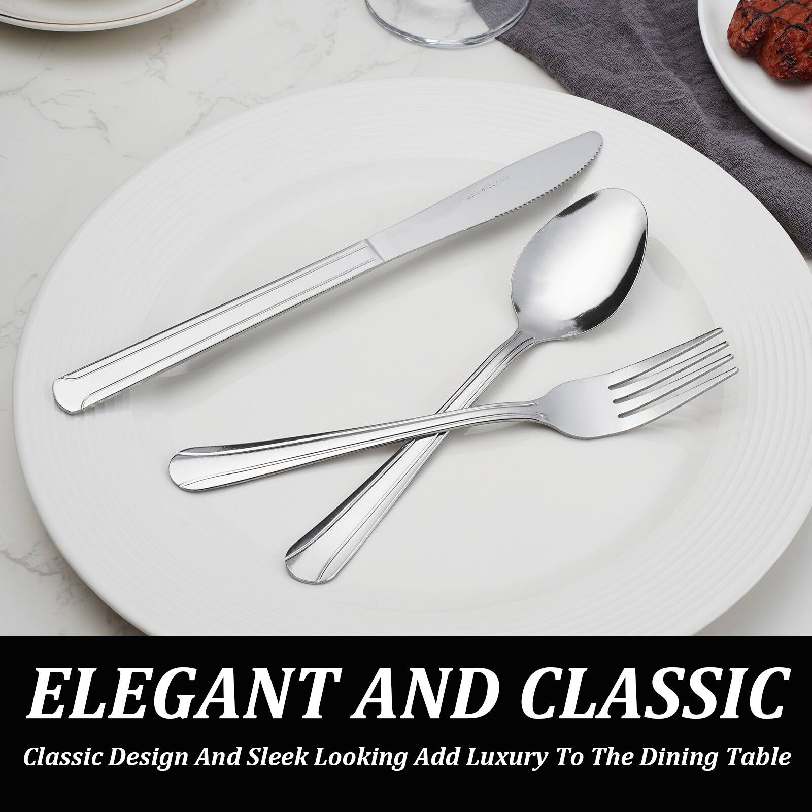 ELEGANT AND CLASSIC  
Classic Design And Sleek Looking Add Luxury To The Dining Table