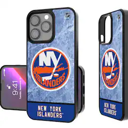 Keyscaper - NHL - New York Islanders Bump Case with 8.2ft Drop Protection - 15 Pro Max - Multicolor