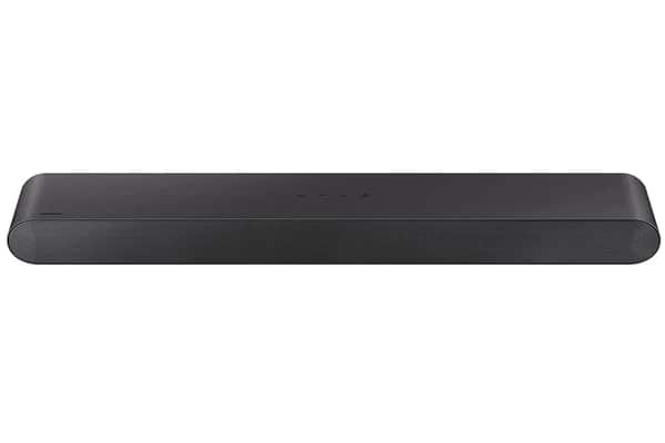 Front. Samsung - 3.0 Ch All-in-One Soundbar HW-S50B, 140W, Dolby Digital & DTS Virtual:X, Q-Symphony, Adaptive Sound Lite - Black.