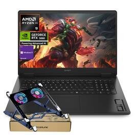 HP - Omen 17.3" FHD 144Hz Laptop - AMD Ryzen AI 9 365 with 64GB DDR5 RAM - 1TB SSD - NVIDIA GeForce RTX 5060 - PCO LT Cooler - Black