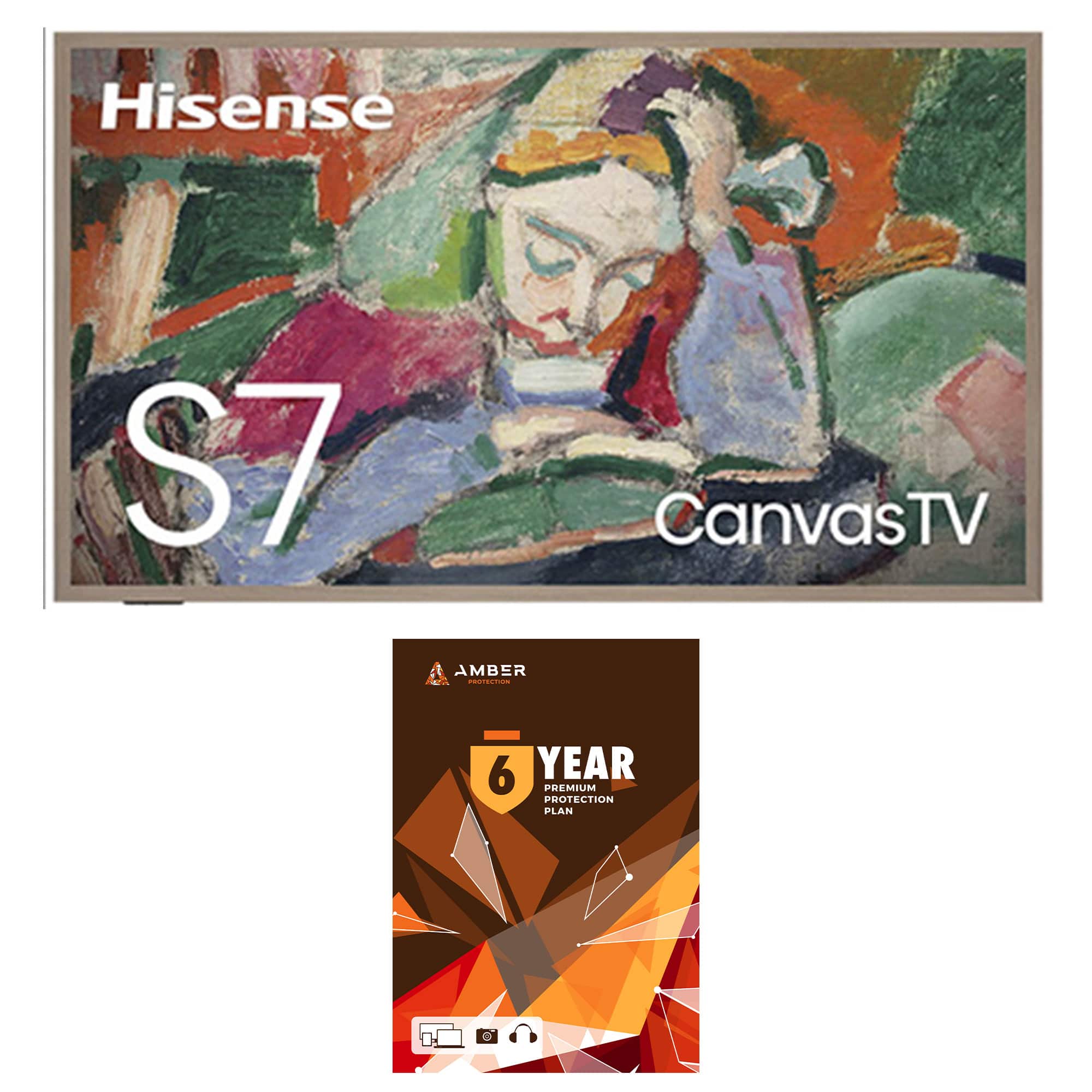 Hisense - 65S75N CanvasTV 4K QLED TV with 6 Year Amber Protection (2024)