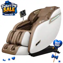 MassaMax - MD906 Full Body SL Track Smart Massage Chair with Voice Control, AI Body Scan, Zero Gravity,Heat Function - Beige