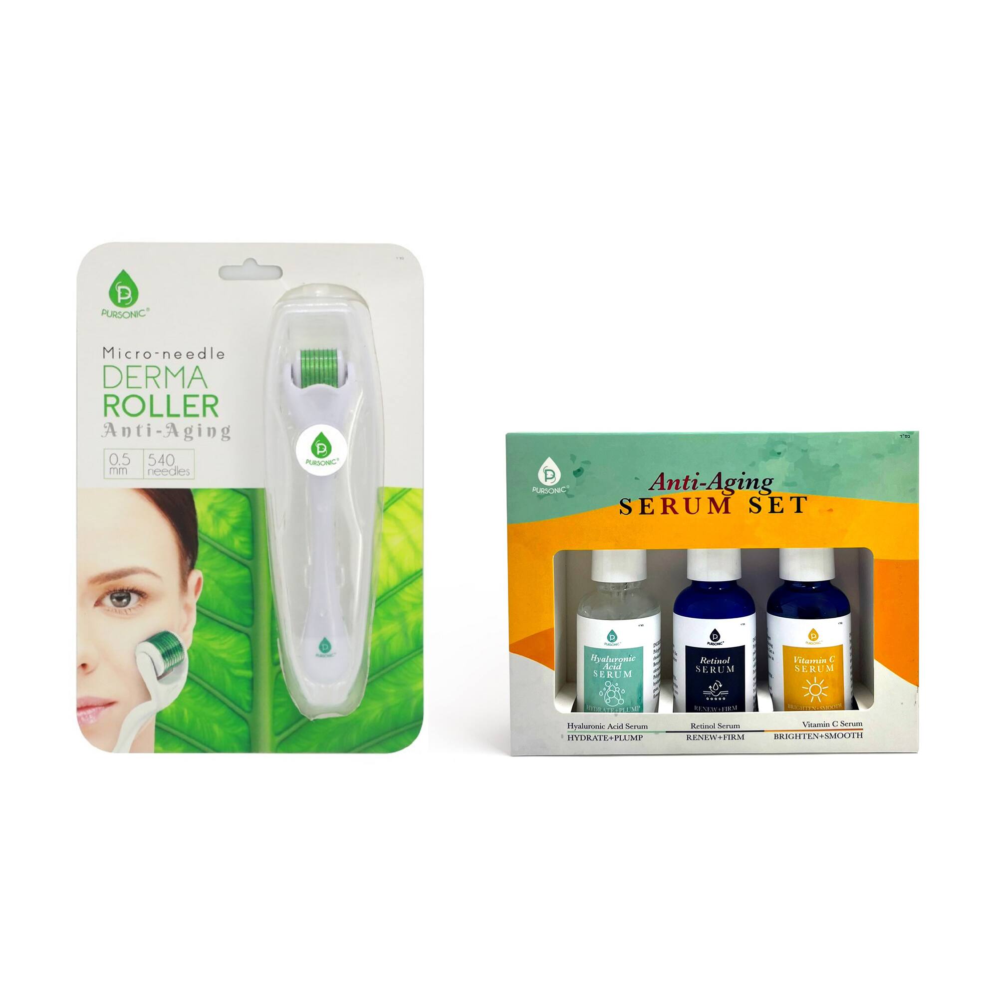 Pursonic - Ultimate Renewal Kit: Micro Needle Derma Roller + Anti-Aging Serum Trio price history on PriceWatchPro