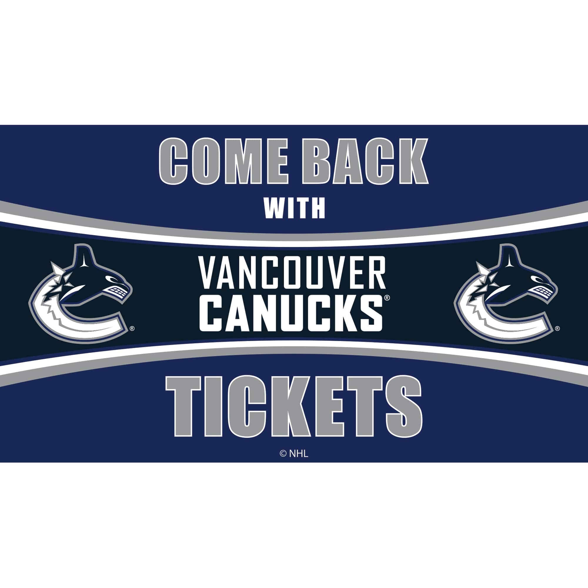 Evergreen Enterprises - Vancouver Canucks 28" x 16" Come Back With Tickets Door Mat - Multicolor