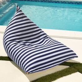 Jaxx - Twist Outdoor Bean Bag Chair - Navy Stripes