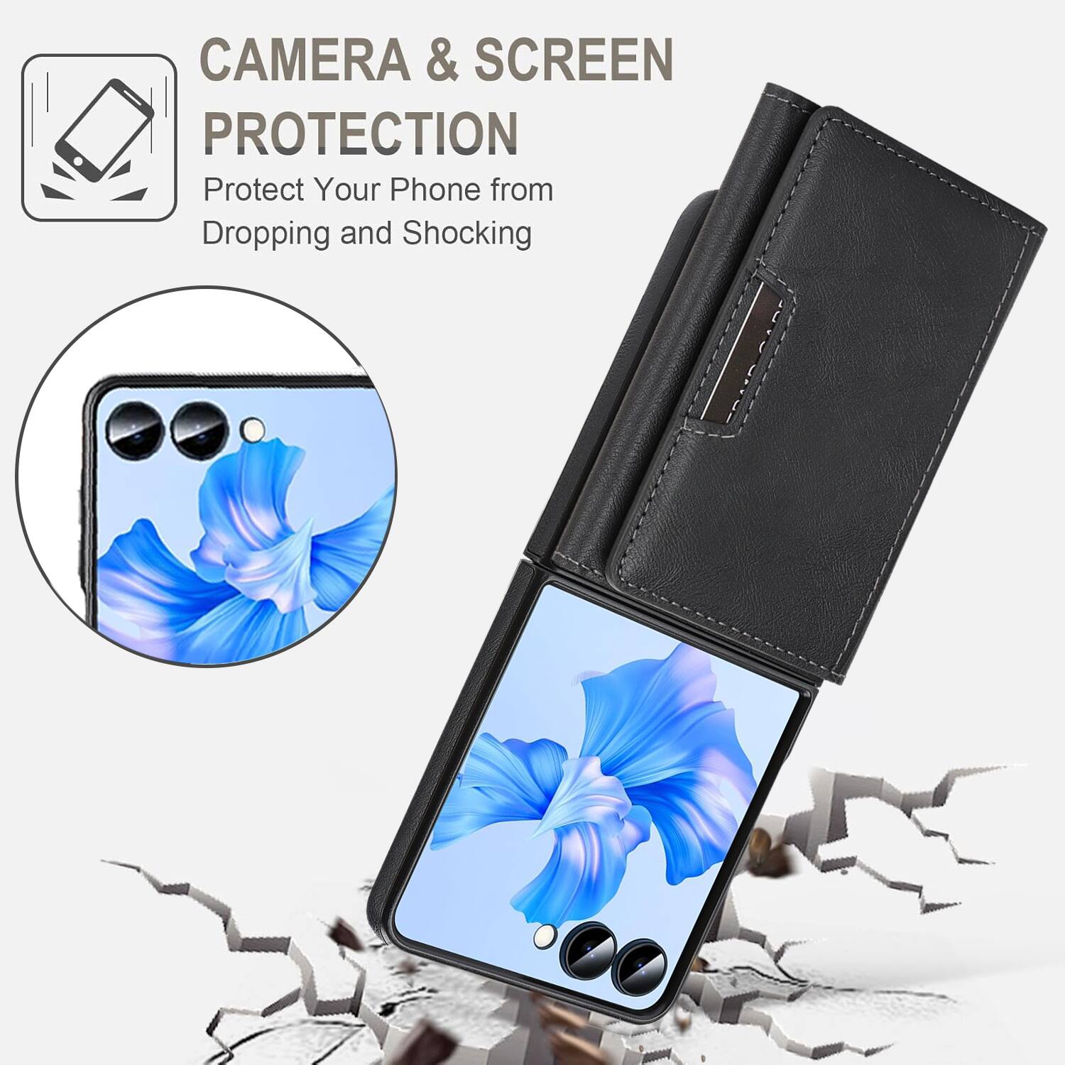 CAMERA & SCREEN PROTECTION  
Protect Your Phone from Dropping and Shocking