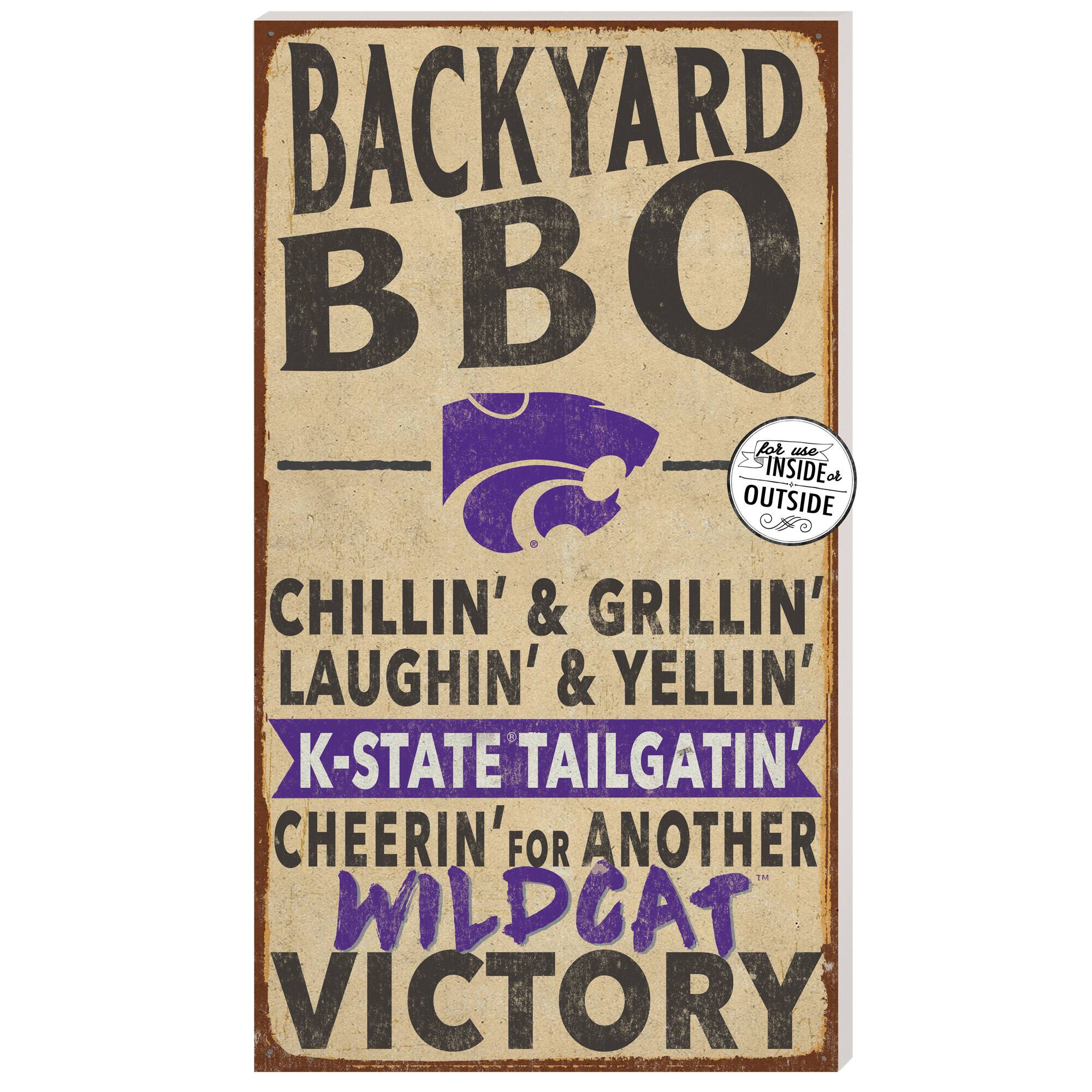 Kansas State Wildcats 11'' x 20'' Indoor/Outdoor BBQ Sign