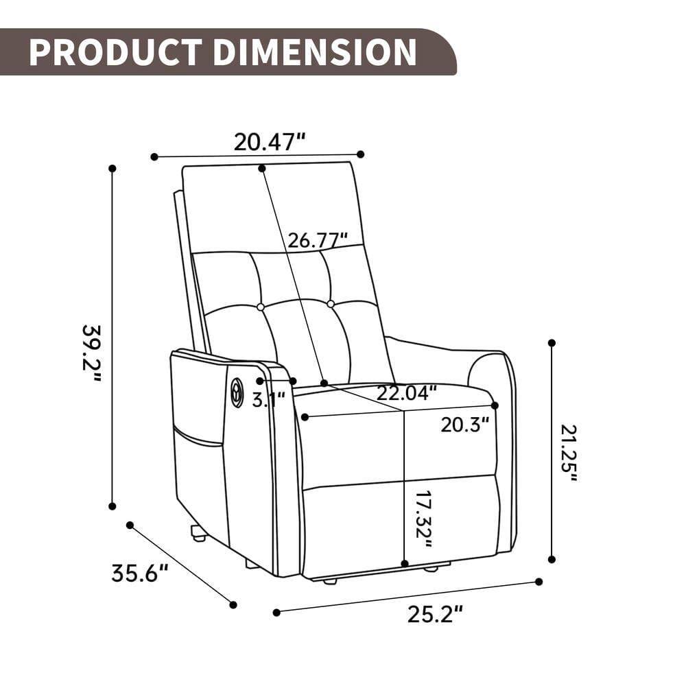 PRODUCT DIMENSION

- 20.47"
- 26.77"
- 39.2"
- 35.6"
- 3.1"
- 22.04"
- 20.3"
- 17.32"
- 21.25"
- 25.2"