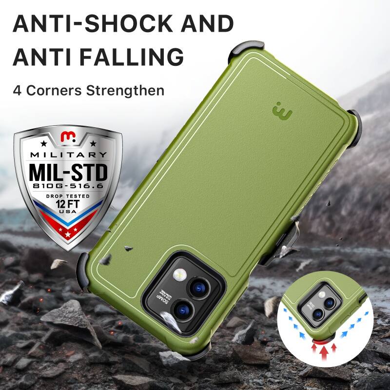 ANTI-SHOCK AND ANTI FALLING 4 Corners Strengthen m MILITARY MIL-STD 810G-516.6 DROP TESTED 12FT USA