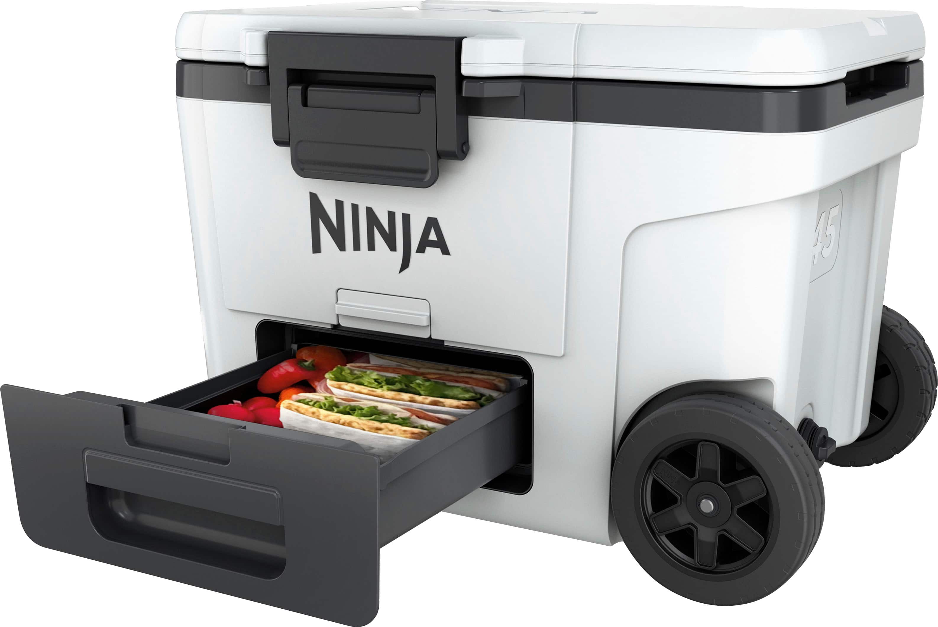 Ninja - FrostVault 45qt Wheeled Cooler with Dry Zone - Cloud White - Front_Zoom