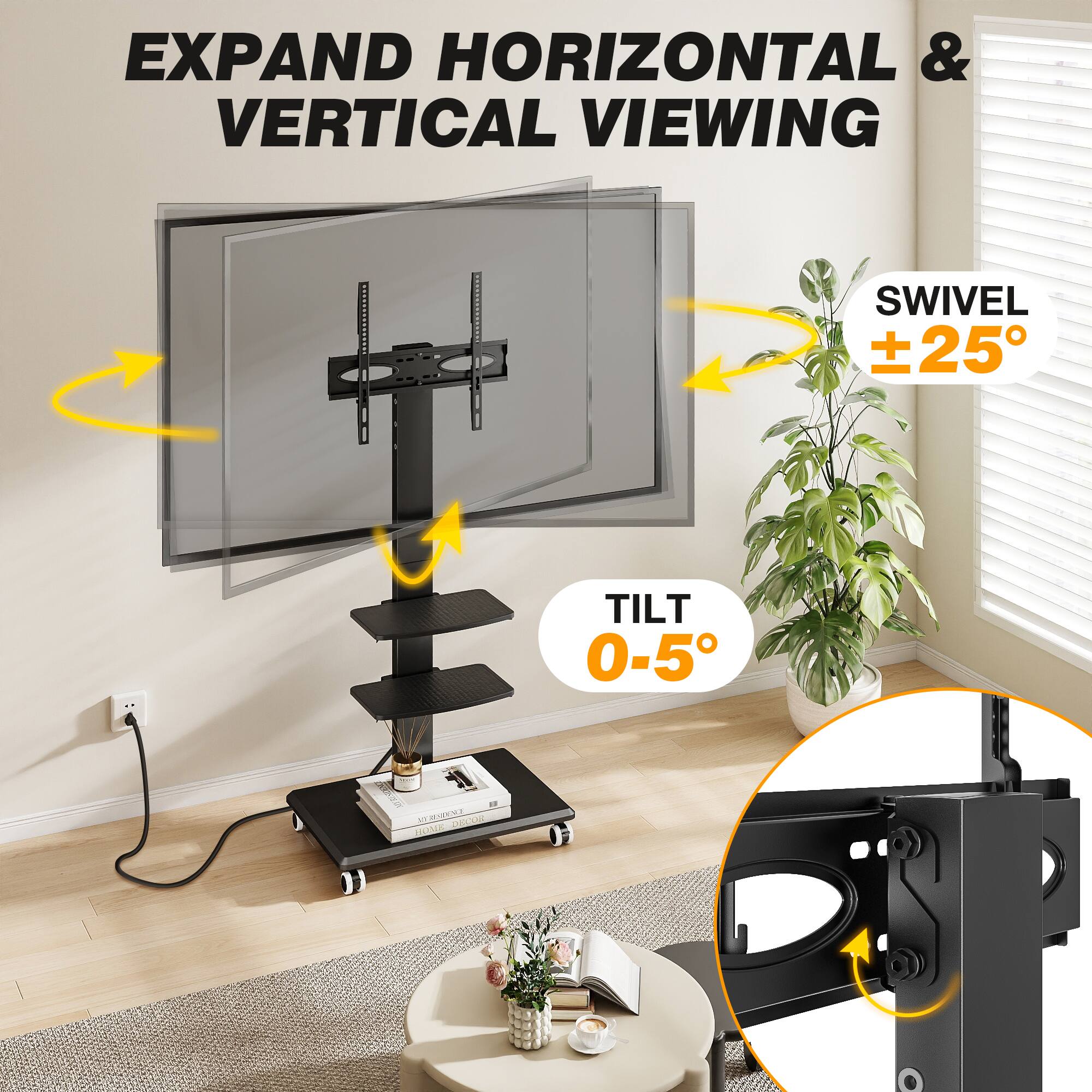 EXPAND HORIZONTAL & VERTICAL VIEWING  
SWIVEL ±25°  
TILT 0-5°  
MAR MYZOREND GOGENS W DECOR HOME