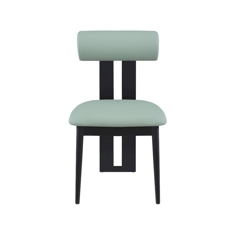 Alt View 2. Meridian Furniture - Dario Mint Vegan Leather Dining Chair, Set of 2 - Blue.