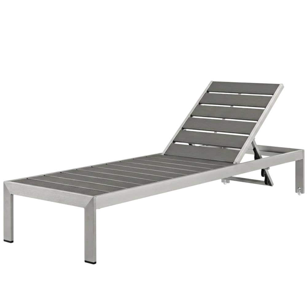 Outdoor Escape - Aluminum Outdoor Lounge Chair With Adjustable Backrest And Cushioned Seat - Gray price history on PriceWatchPro