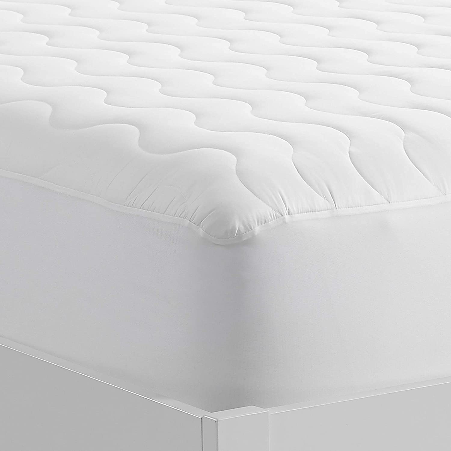 Back. Comfort Essence - Air Dry Basic Comfort Performance Fabric Quilted Mattress Pad And Breathable Cover Wicking Protection With 15 - Twin.