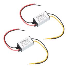 Unique Bargains - DC 24V to 12V 2A 24W Step Down Converter IP67 Waterproof for Car Truck Solar System - White