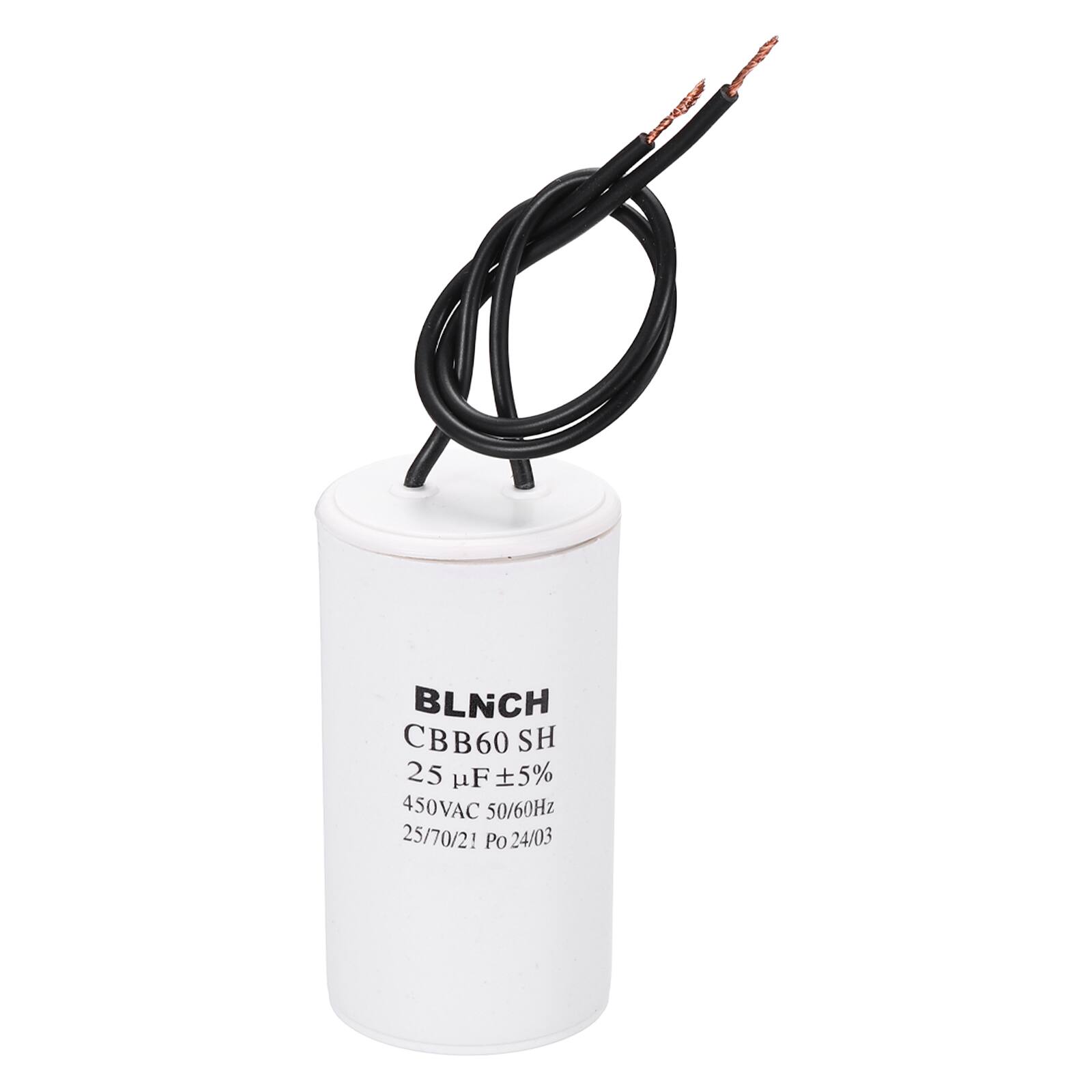 Unique Bargains - 25uF CBB60 Running Capacitor, AC 450V 2 Wire for Air Compressor, Washing Machine, Refrigerator, Air Conditioner - White price history on PriceWatchPro