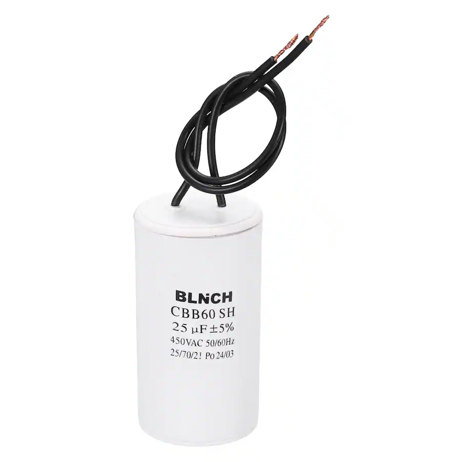 Compressor Mag Wire Unique Bargains 25uF CBB60 Running Capacitor, AC 450V 2 Wire for Air ...