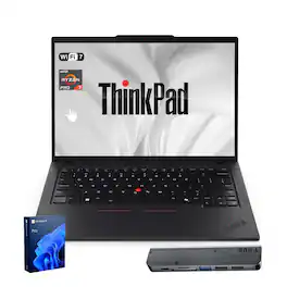 Lenovo - ThinkPad P14s 14" FHD+ Touchscreen Laptop - AMD Ryzen AI 7 PRO 350 - 16GB RAM 512GB SSD - FP Reader - 7 in-1 USB-C Hub - Black