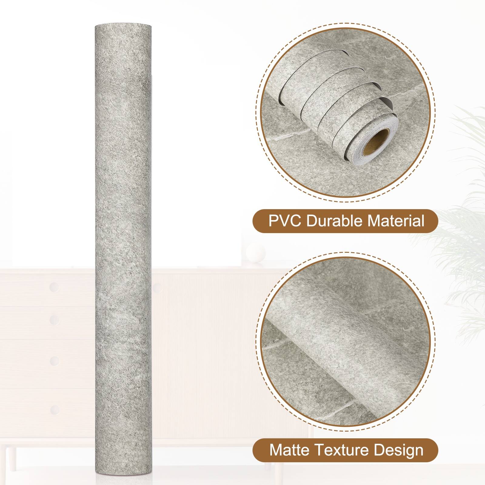 PVC Durable Material  
Matte Texture Design