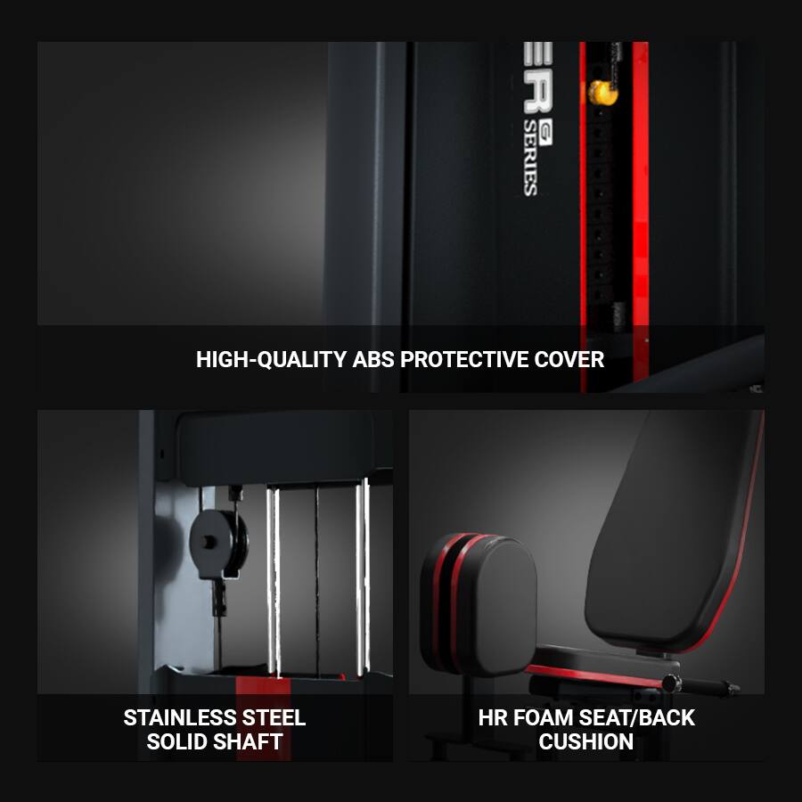 III ER 0 SERIES  
- HIGH-QUALITY ABS PROTECTIVE COVER  
- STAINLESS STEEL SOLID SHAFT  
- HR FOAM SEAT/BACK CUSHION