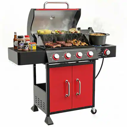 HUGROVE 4-Burner Propane Gas Grill