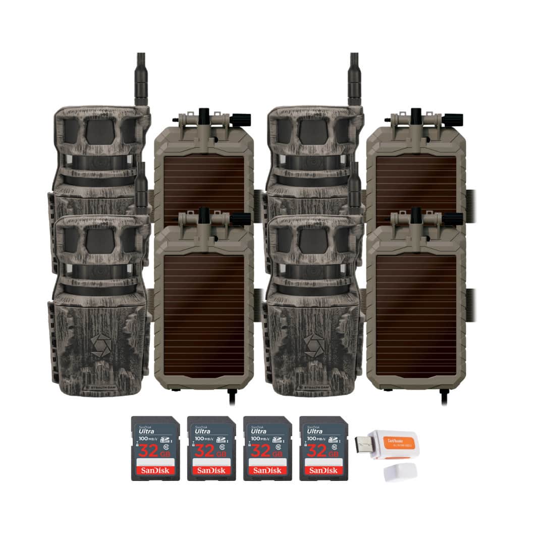 Stealth Cam - Revolver 36MP Pro 360 Degree Cellular Trail Camera Bundle