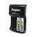 Front. Energizer - Battery Charger, AAA and Rechargeable AA Batteries Charger - Black.