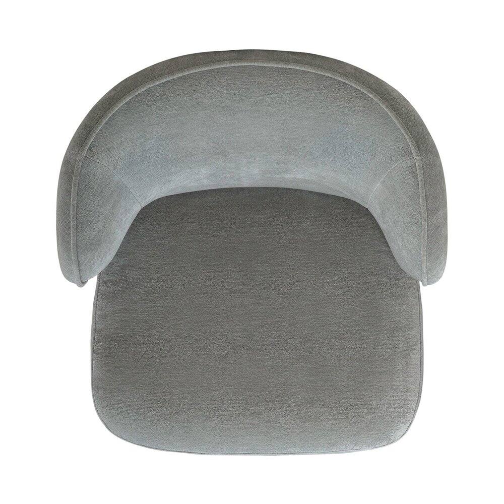 Alt View 4. Liberty Furniture Industries - Accent Dining Chair with Castors - Rounded Arm - Sapphire Upholstry - Grey.