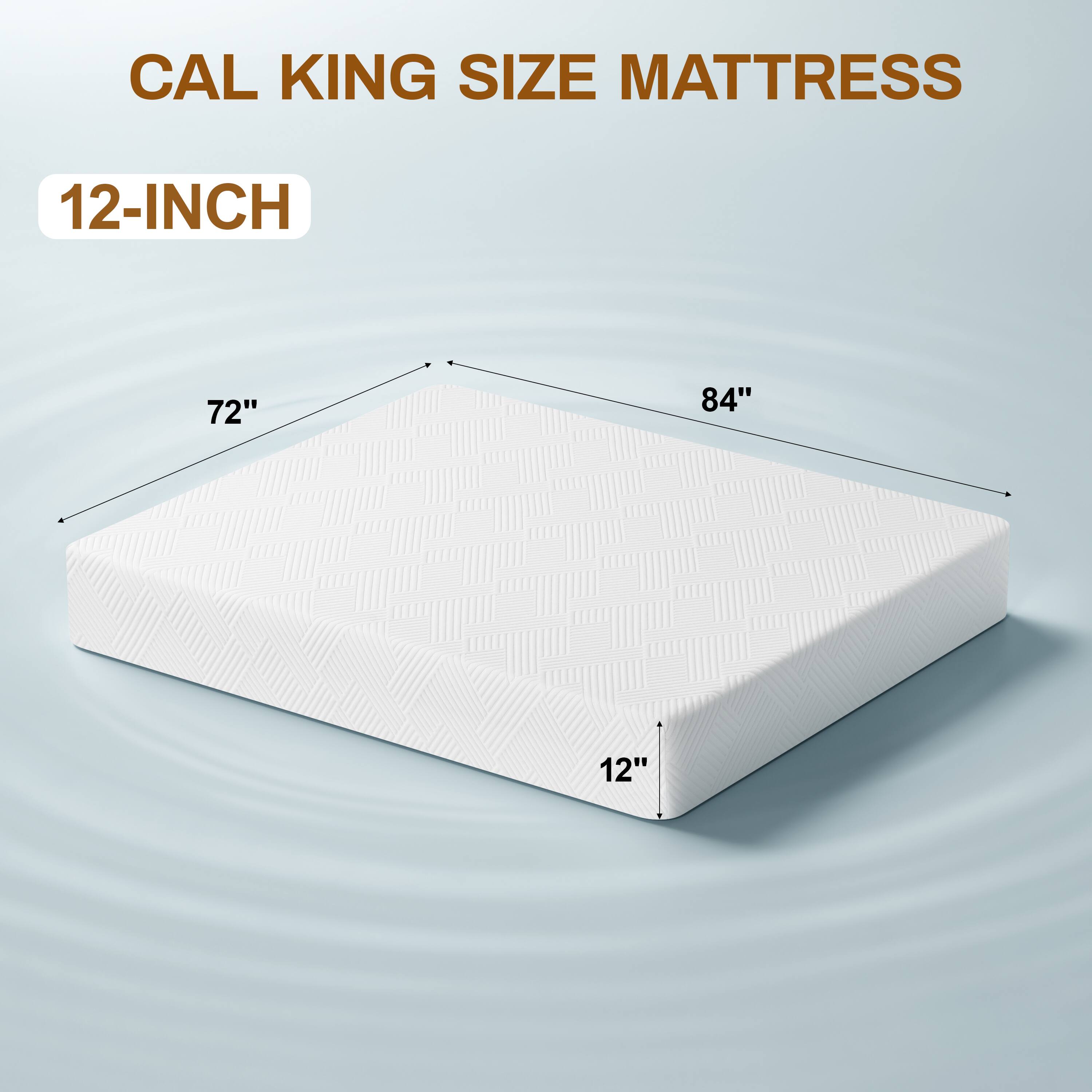 Vipbear Firm Memory Foam Mattress in a Box for Back Pain with Gel Foam ...