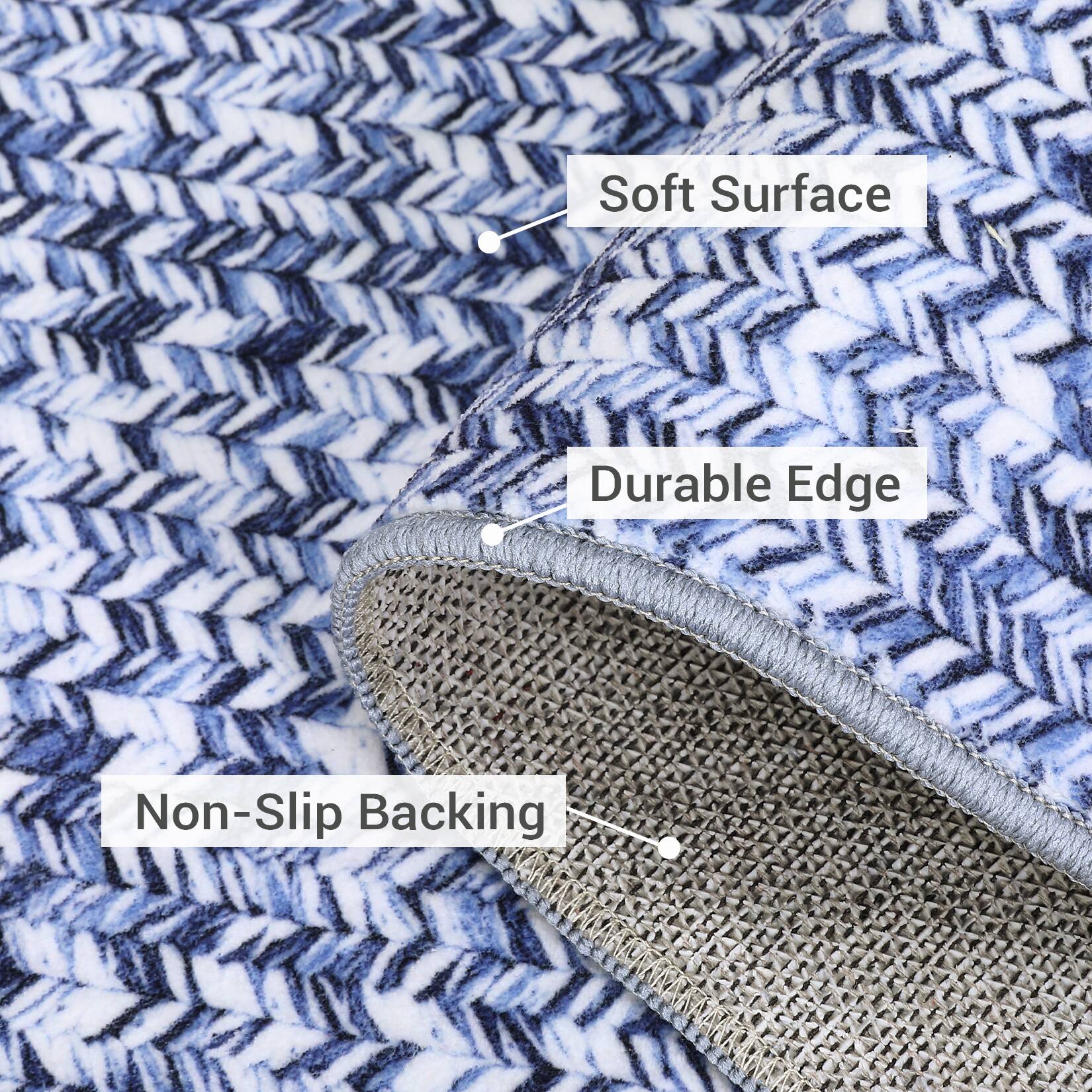 Soft Surface  
Durable Edge  
Non-Slip Backing