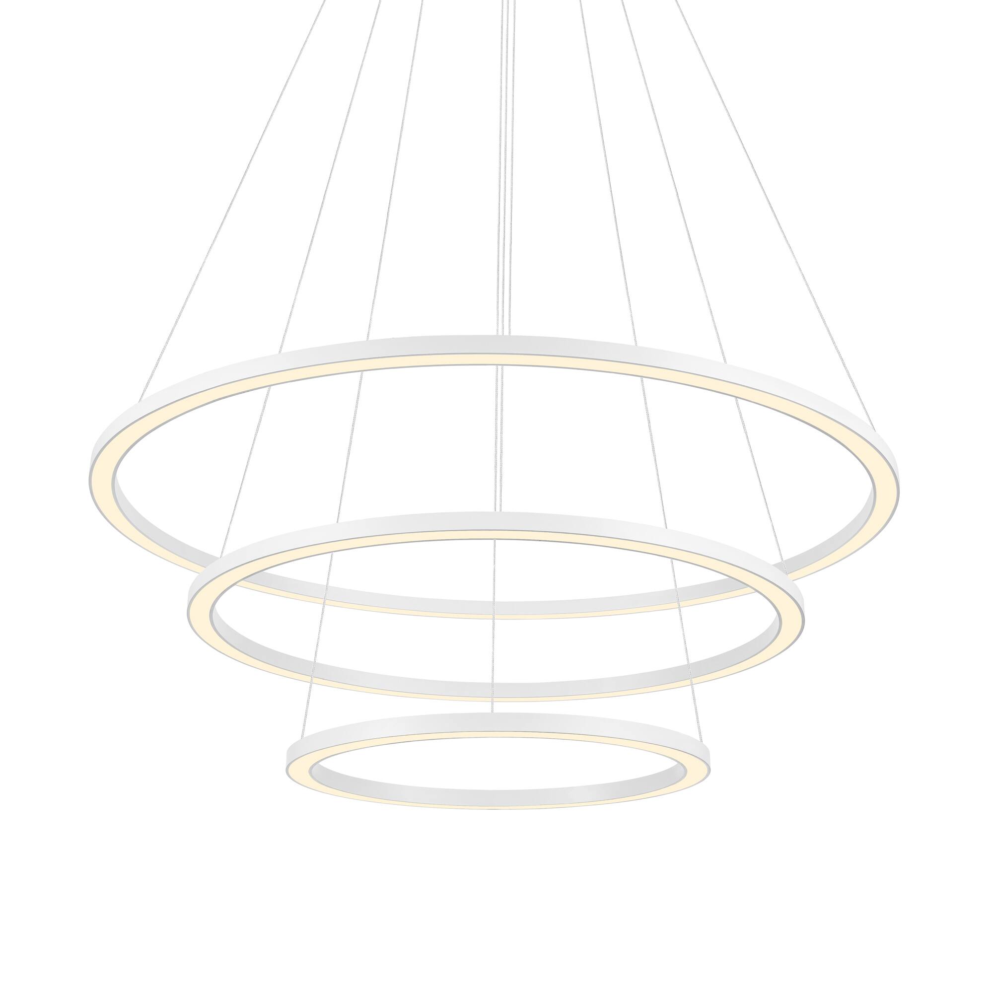 Angle. CWI Lighting - Chalice LED Chandelier With White Finish - White.