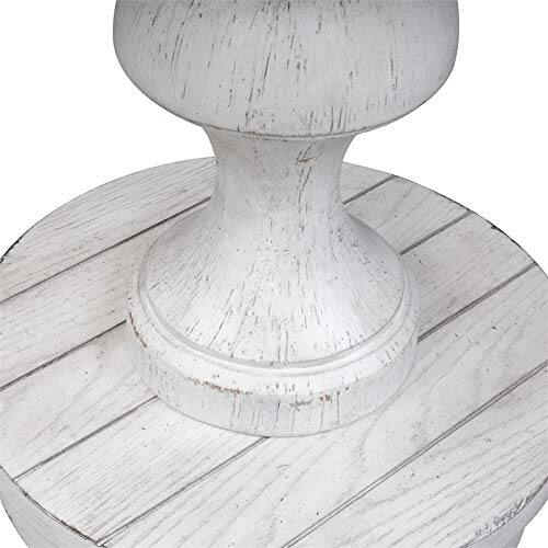 Alt View 3. Liberty Furniture Industries - Sedona Round End Table in Heavy Distressed White w/ Gravel Top - White.