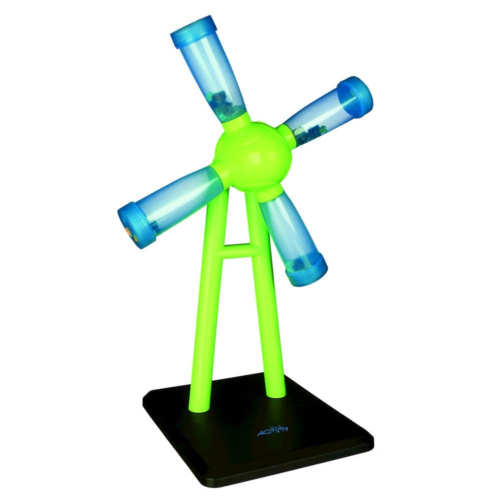TRIXIE - Dog Activity Windmill Strategy Game, Level 1, Beginner Dog Puzzle Toy - Blue/Green