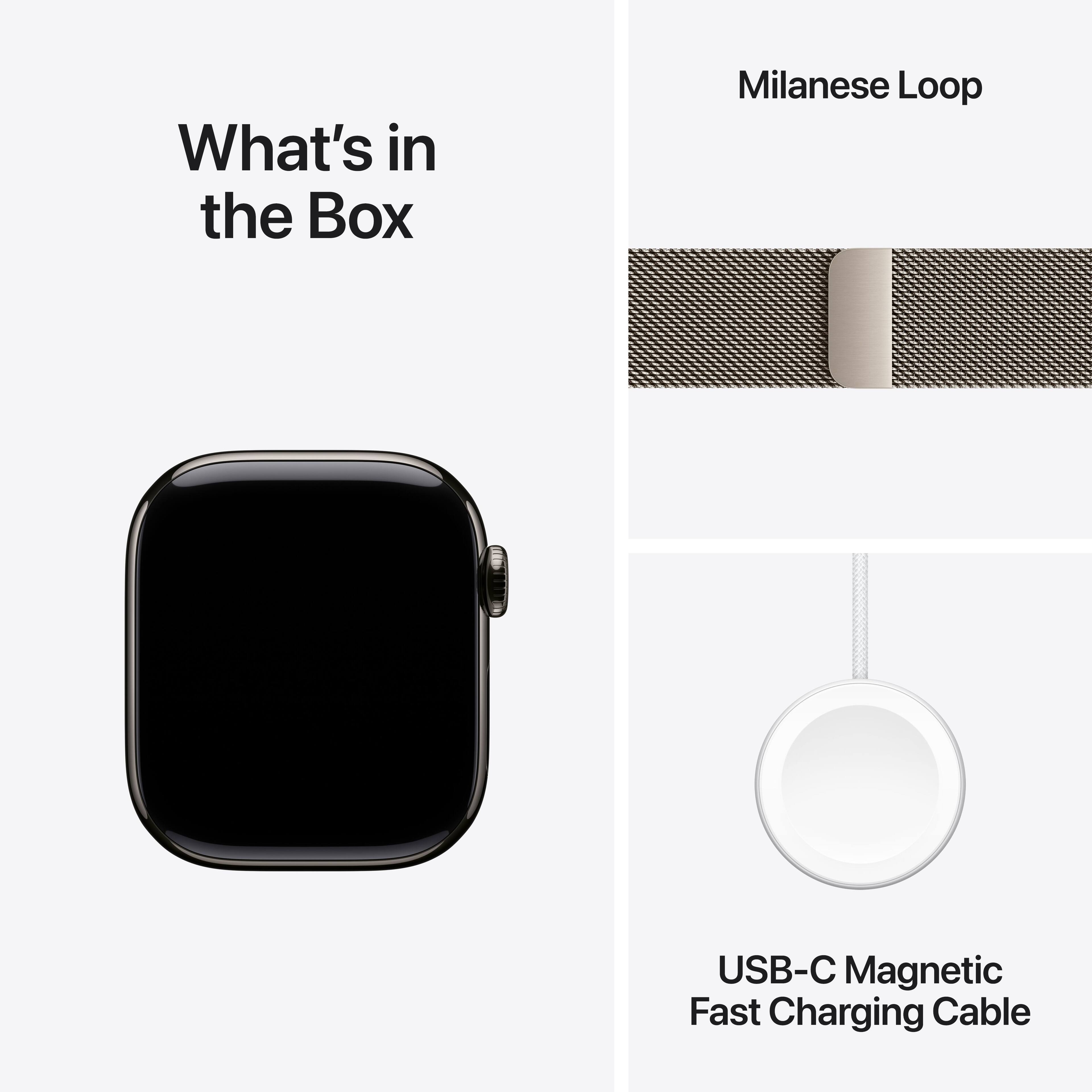 What's in the Box

Milanese Loop

USB-C Magnetic Fast Charging Cable