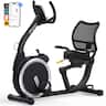 MERACH - Recumbent Exercise Bike for Home Seniors Adults with Smart Bluetooth, Exclusive App, LCD, Heart Rate Handle - Black