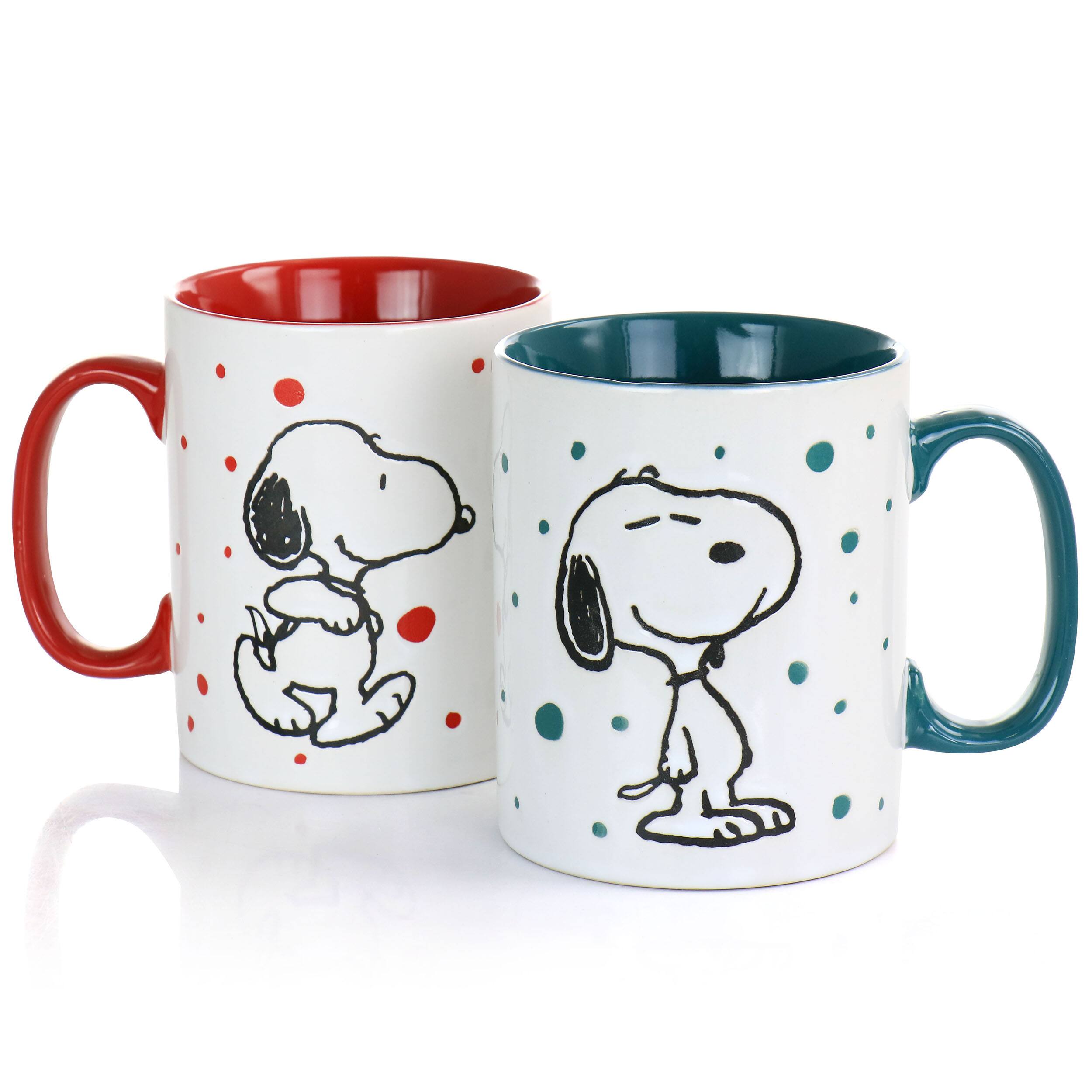 Alt View 3. Gibson - Gibson Peanuts Freckled Joy 15oz Stoneware 4 Piece Mug Set in Assorted Designs - Assorted.