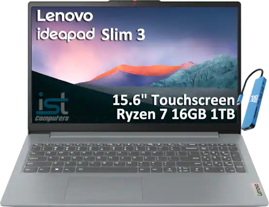 Lenovo ideapad Slim 3
15.6" Touchscreen
Ryzen 7 16GB 1TB