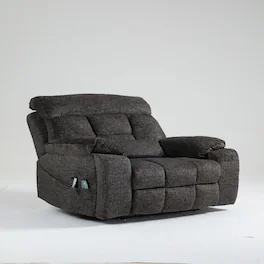 Ropilly - Oversized Electric Lift Chair, Lay Flat Recliner with Heat and Massage, 400 lbs Capacity - Dark Brown