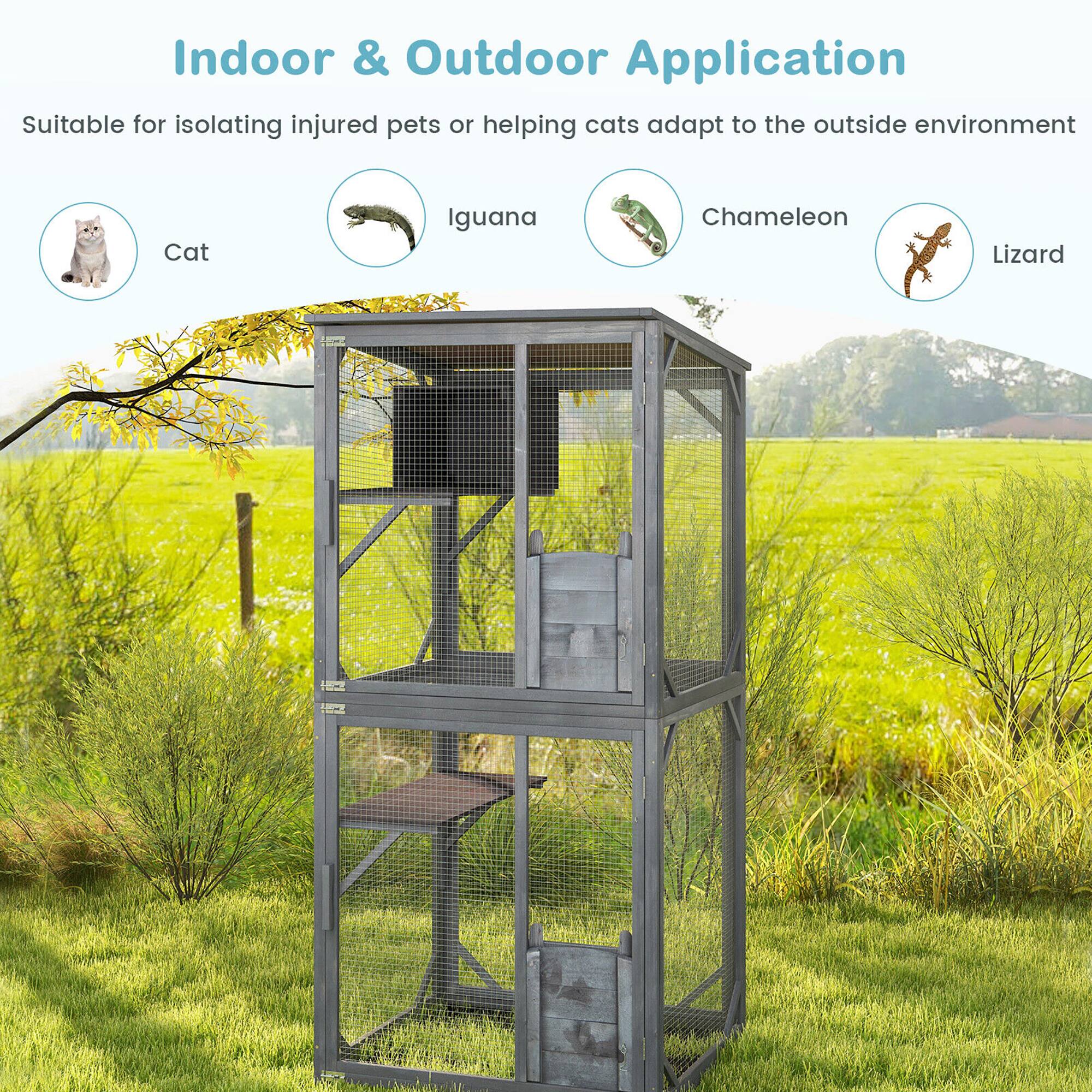 Indoor & Outdoor Application

Suitable for isolating injured pets or helping cats adapt to the outside environment

- Cat
- Iguana
- Chameleon
- Lizard