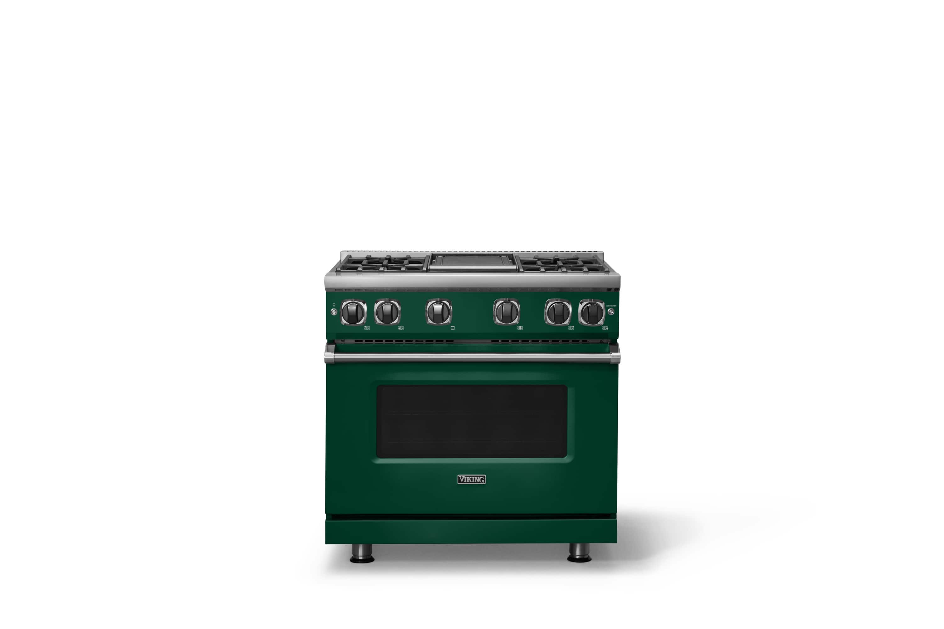 Viking - Pro 7 Series 5.6 Cu. Ft. Freestanding Sealed 4 Burner LP Gas Convection Range/Griddle - Ivy - Ivy