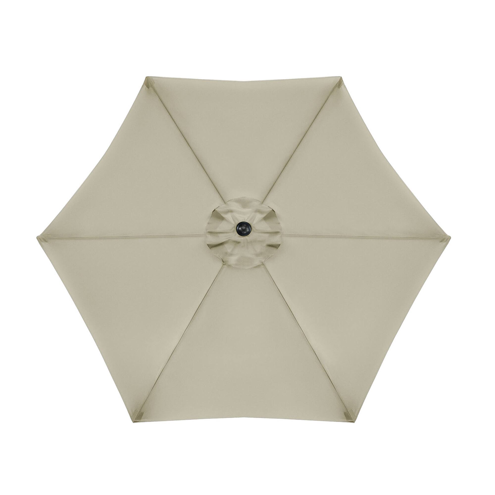 Alt View 2. Vaczon - 9' Outdoor Patio Umbrella with Crank Lift and 30° Tilt, UV50+ Market Umbrella with Steel Frame and Polyester - Beige.