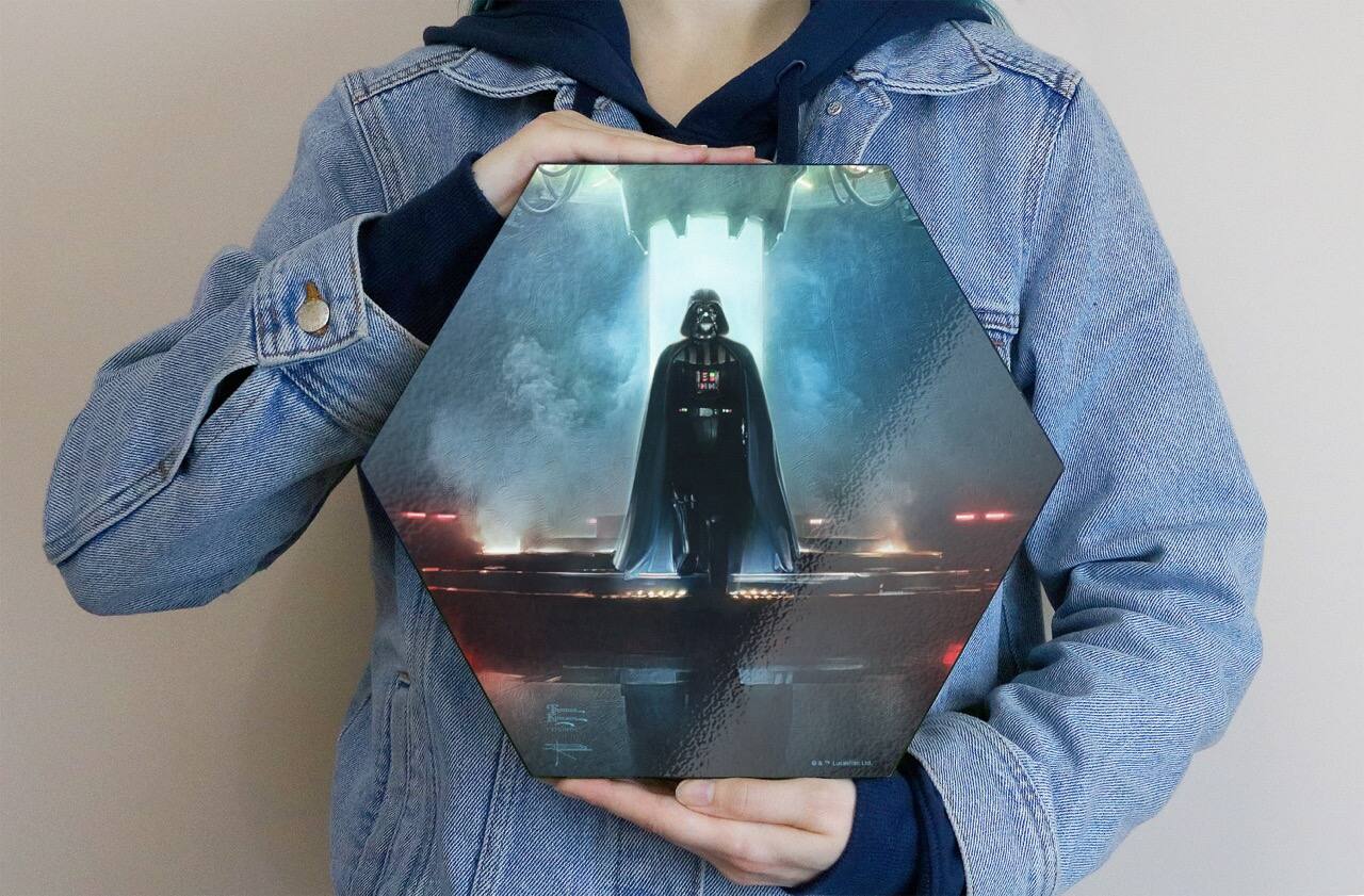 Alt View 1. Trend Setters - Star Wars (Obi-Wan Kenobi - Darkness Has Arrived) KNEXAGON® Wood Print - Multicolor.