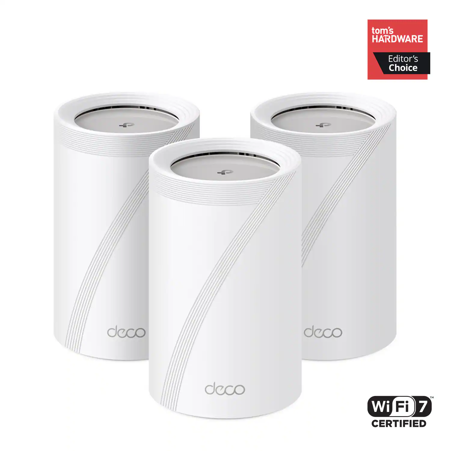 TP-Link - Deco BE65 Pro BE11000 Tri-Band Wi-Fi 7 Whole Home Mesh Router System (3-pack) - White
