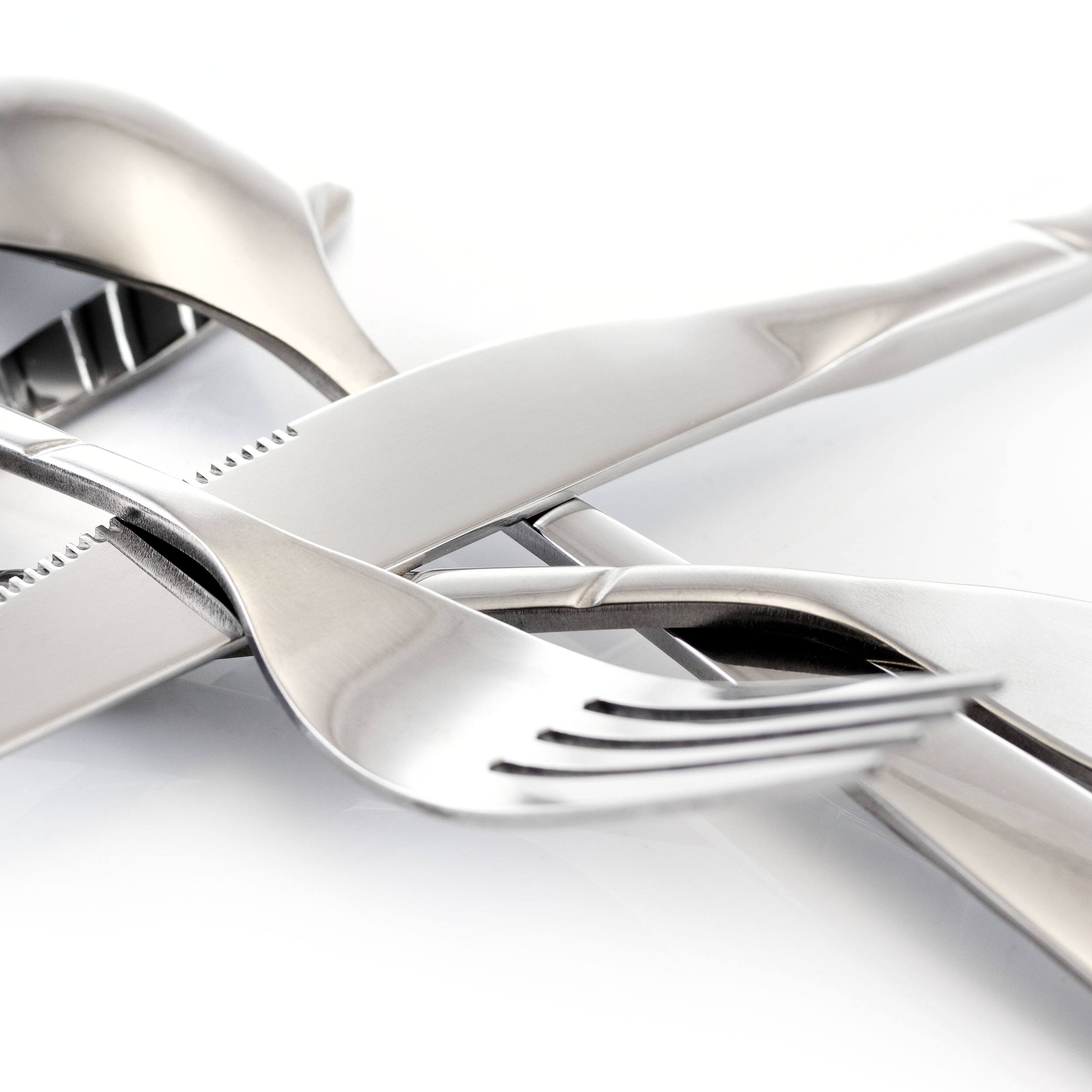 Alt View 2. MegaChef - MegaChef La Vague 20 Piece Flatware Utensil Set, Stainless Steel Silverware Metal Service for 4 in Silver - Silver.