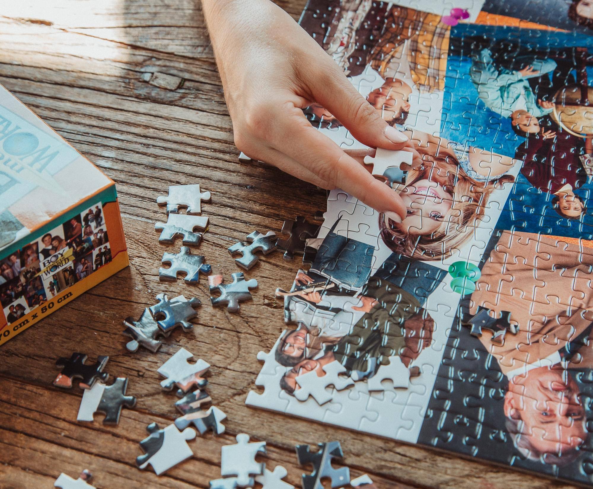 The text on the image reads:

"BOY WORLD
50 cm x 50 cm"