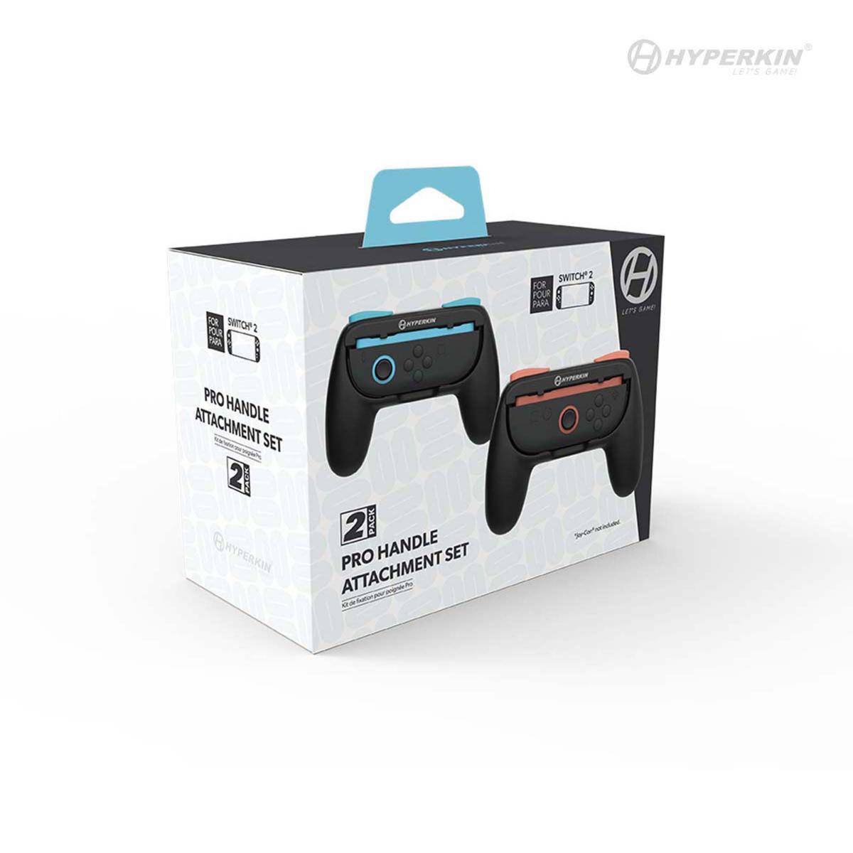 HYPERKIN LET'S GAME FOR SWITCH 2 PRO HANDLE ATTACHMENT SET 2 PACK PRO HANDLE SET ATTACHMENT